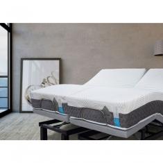 Colchão De Látex Articulado Cinza Casal 138x188cm