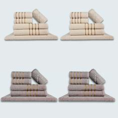 Jogo De Toalhas 24 Pçs Coleção Dubai 100% Algodão Bg+cz