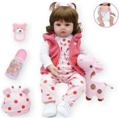 Boneca Reborn 100 % Silicone Girafinha