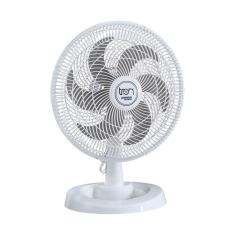 Ventilador Oscilante Mesa 220v 50 Cm Pp Premium 130w Branco/Prata