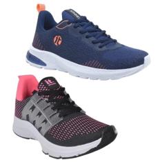 Tênis Feminino Esportivo Fitness Caminhada Academia Kit 2