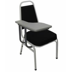 Cadeira Universitária Empilhável Linha Hotel Plus Preto