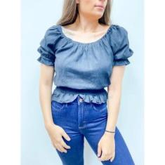 Blusa cropped-Feminino