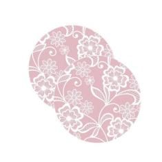 Sousplat estampa Renda Rosa impressa tecido Microfibra - NSW, Sem base