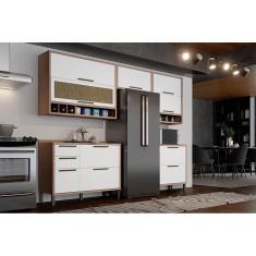 Cozinha Completa Syrah 5 Peças (3 Armários + 2 Balcões) C5p09 Sevilha-branco - Ronipa