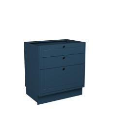 Balcão De Cozinha 80cm 3 Gavetas Sevilha Azul órion