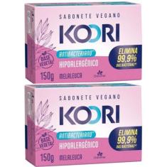 2 Sabonete Vegetal Koori Antibac Hipoalergenico 150g Davene
