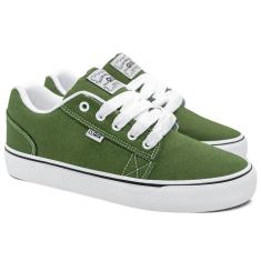 Tênis Qix Allan Mesquita MG Lona Oliva Branco-Unissex