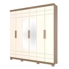 Guarda Roupa Casal Flora Rústico Off White – Henn