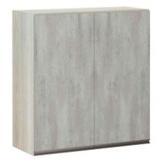 Armário Luciane 70cm 2 Portas Luci Legno Crema C/Concreto