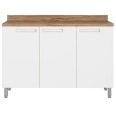 Balcão Triplo Bartira Topázio UP com 3 Portas e 1 Prateleira - 120,1cm de largura