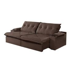 Sofá 2 Lugares Retrátil e Reclinável Martins M-163 Com Acessórios Veludo