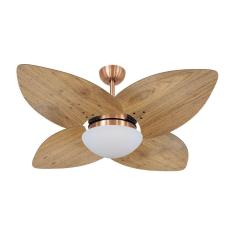 Ventilador De Teto Dormamu Cobre 4 Pás Rádica Freijó 127v