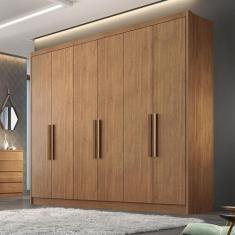 Guarda Roupa Marselha 6 Portas 6 Gavetas Clic Móveis, Cumaru