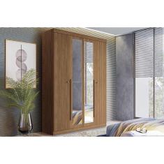 Guarda Roupa 4 Portas e 2 Gavetas c/ Espelho Buriti Jatoba - Santos Andirá