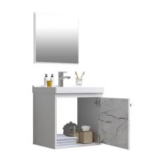 Gabinete Banheiro Em Mdf Com Pia Cuba - Veneto - Riverzza