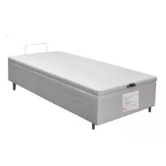 Cama Box Baú Solteiro MH1439 Bordado White (88x188x35) - Herval