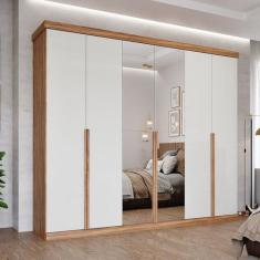 Guarda-Roupa Casal 267cm 6 Portas com Espelho 100% Mdf Linhares Espres