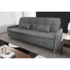 Sofá Cama Donna Suede Cinza B250 - Matrix