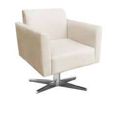 Poltrona Giratória Marisa Suede Bege