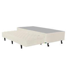 Base Box Para Colchão Solteiro Itaflex Lyon Com Cama Auxiliar 42x96x203 Cm Bege