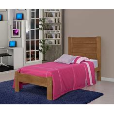 Cama de Solteiro Lara de Madeira Maciça Pinus