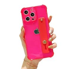 siduater Capa com suporte de alça para iPhone 12 Pro de 6,1 polegadas com suporte, capa protetora de TPU (poliuretano termoplástico) transparente, macia, à prova de choque, resistente, alça ajustável