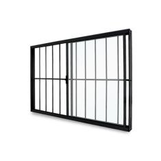 Janela de Correr Abertura Direita Exclusiva 2 Folhas Grade Vidro Liso 