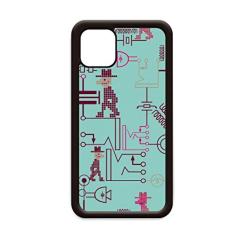 Padrão de plugue de diagrama de circuito para iPhone 12 Pro Max Capa para Apple Mini Mobile Case