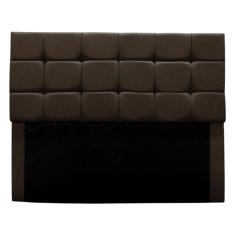 Cabeceira Cama Box Estofada Queen 160 Cm Bianca Suede Marrom