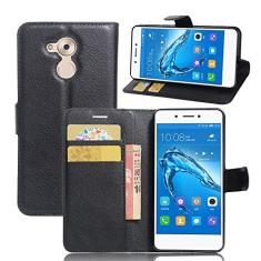 Manyip Capa de telefone PU couro com suporte carteira flip capa para Huawei nova Smart/Huawei Enjoy 6S, capa de proteção de telefone estilo empresarial, capa com [compartimentos para dinheiro e
