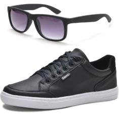 Kit Tênis Com Óculos Casual Unissex Conforto - Form's, 43, Preto
