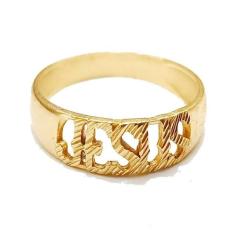 Anel de ouro 18k Jesus Grande - Elegancy Joias, 14