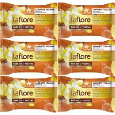 6UN Sabonete Vegetal La Flore Flor de Vanila 150g Davene