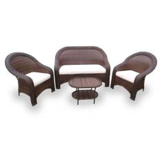 Conjunto de Sofá Fibra Sintética Karibe - 1 Sofá 2L + 2 Poltronas + 1 