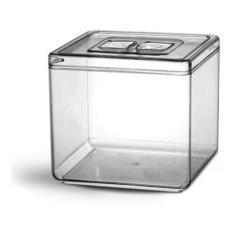 Pote Quadrado Acrílico Com Tampa ( 5 Litros ) - 10 Unidades - LCR