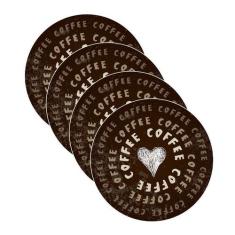 Sousplat Coffee - NSW, 4 Peças, com base