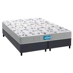 Cama Box Queen: Colchão Espuma D45 Probel /Ep Próextreme Double Face + Base Gray(158X198)