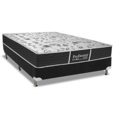 Cama Box Casal: Colchão Molas Probel Bonnel Prodormir Sleep + Base Crc Suede Black(138X188)