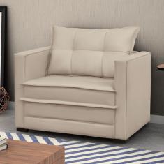 Sofá Cama Solteiro Suede Londres D Monegatto Bege