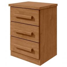 Mesa De Cabeceira 3 Gavetas Baiao Amendoa Clean