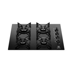 Cooktop 4 Bocas a Gás Electrolux Mesa de Vidro Efficient Grade de Aço Fosco (KE4GR) - Bivolt
