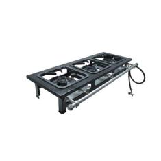 Fogão Industrial 3 Bocas 30x30 De Mesa Alta Pressão S2000 Metalmaq