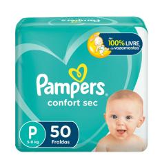 Fralda Pampers Confort Sec P 50 unidades