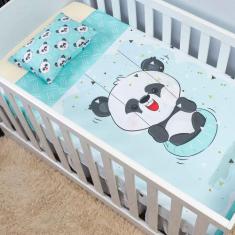 Jogo de Lençol de Berço Americano 2 Peças Infantil Bebês Estampado Fro