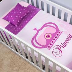 Jogo de Lençol de Berço Americano 2 Peças Infantil Bebês Estampado Fro