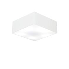Plafon Quadrado Vivare Md-3050 Cúpula Em Tecido 12/40x40cm - Bivolt Branco 127/220v