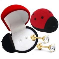 Brinco Recém-nascido Infantil Bebê Ouro 18k 2,5mm - S. Demór Joias, Br