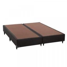 Base Box Sommier Queen Camurça Ortobom 30x158x198cm Preto