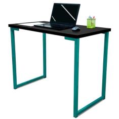 Mesa Para Escritório Escrivaninha Estilo Industrial Mdf 100cm Ny Verde